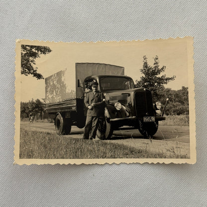 Vintage Mercedes Benz Truck Photo Photograph Snaphshot Image