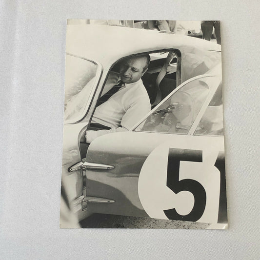 Juan Manuel Fangio Racing Driver in Car Photo Photograph Print 