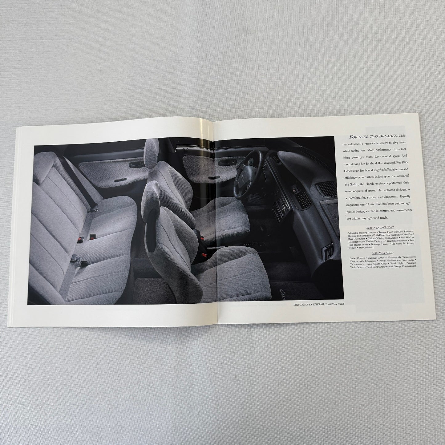 1995 Honda Civic Car Sales Brochure Catalog Hatchback Coupe Sedan Canadian