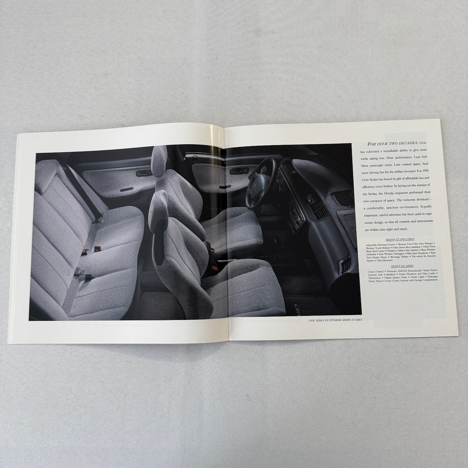 1995 Honda Civic Car Sales Brochure Catalog Hatchback Coupe Sedan Canadian