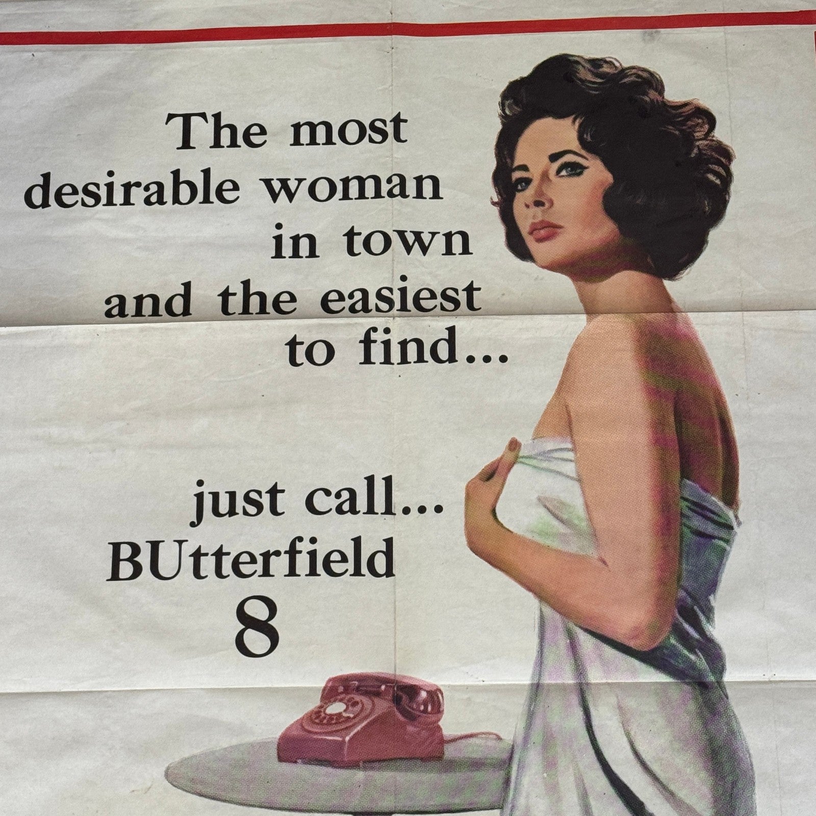Vintage Movie Poster Butterfield 8 1960 Elizabeth Taylor Film