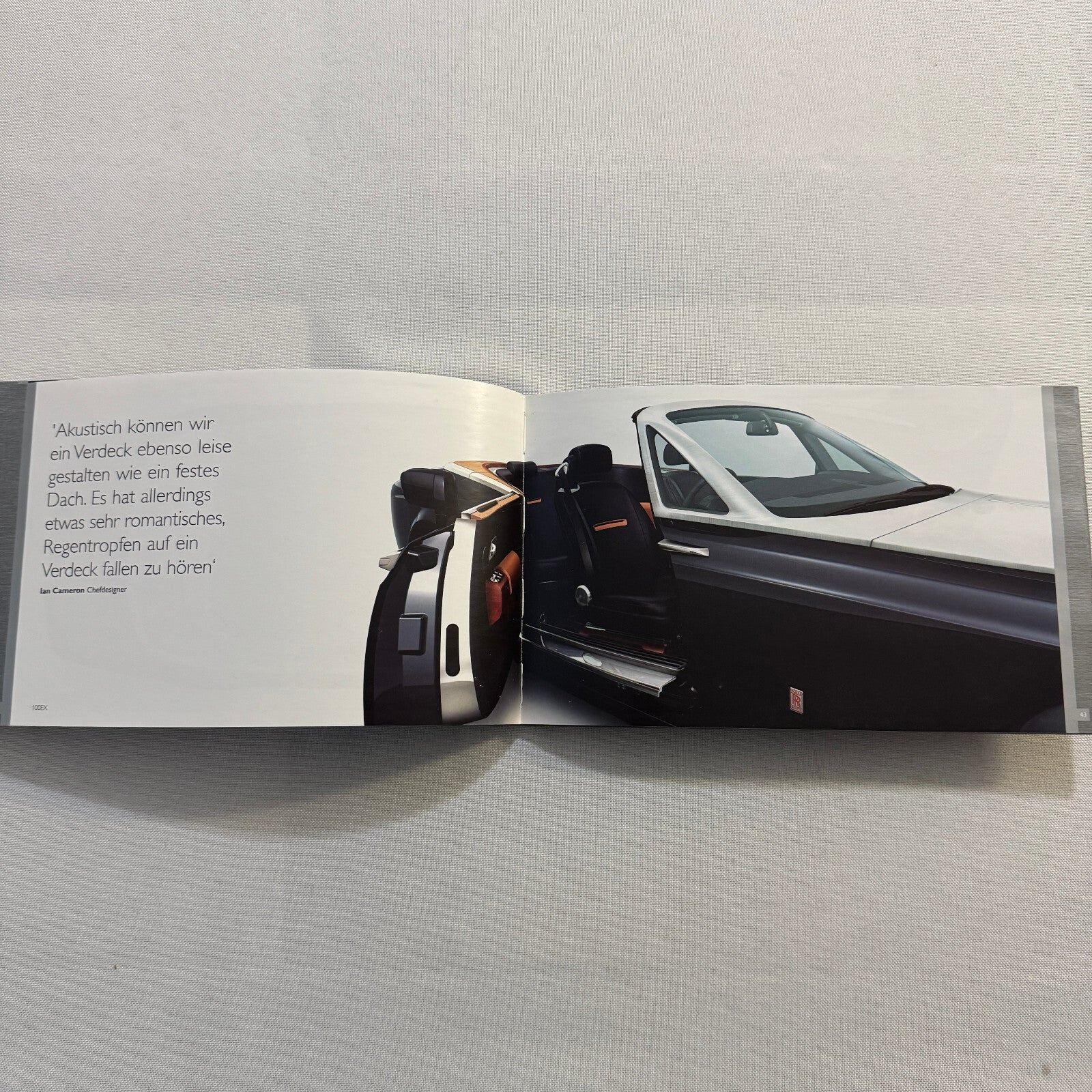 Rolls Royce 100EX Convertible Concept Car Press Kit Photo CD Hardbound German