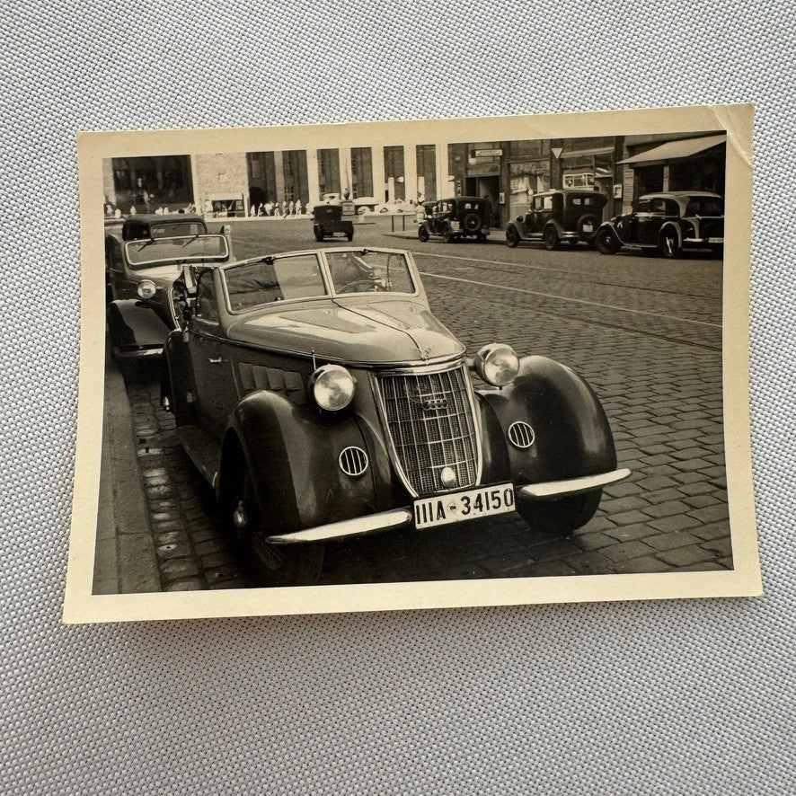 Vintage Auto Union Audi Car Automobile Photo Photograph Print Stuttgart Germany