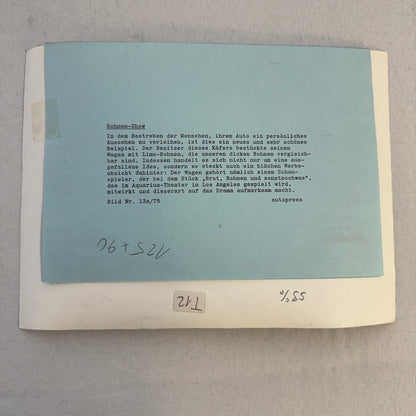 Vintage Volkswagen Beetle Art Car Lima Beans Photo Photograph Los Angeles