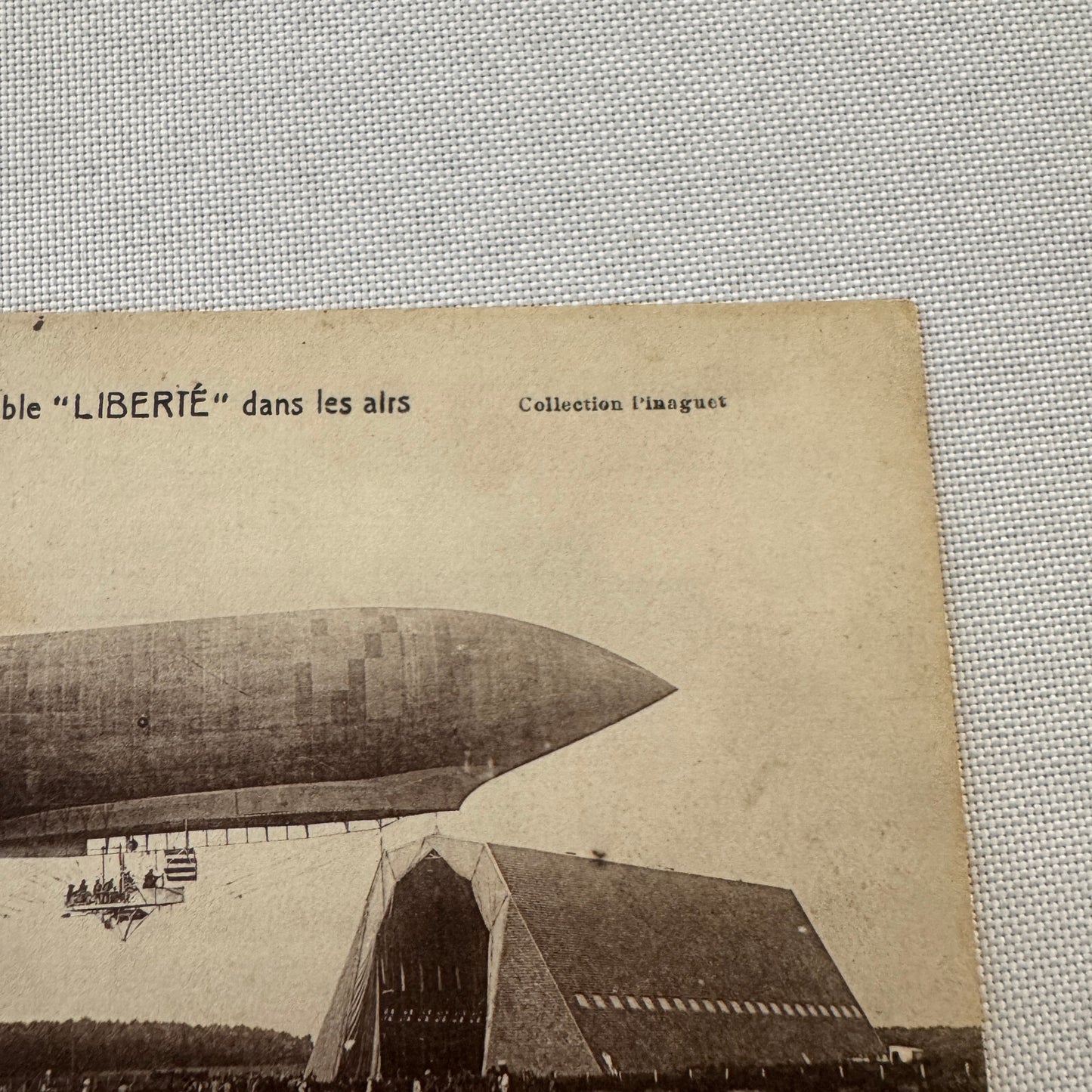 Vintage Zeppelin Airship Dirigible Postcard Post Card French Dirigeable Liberte