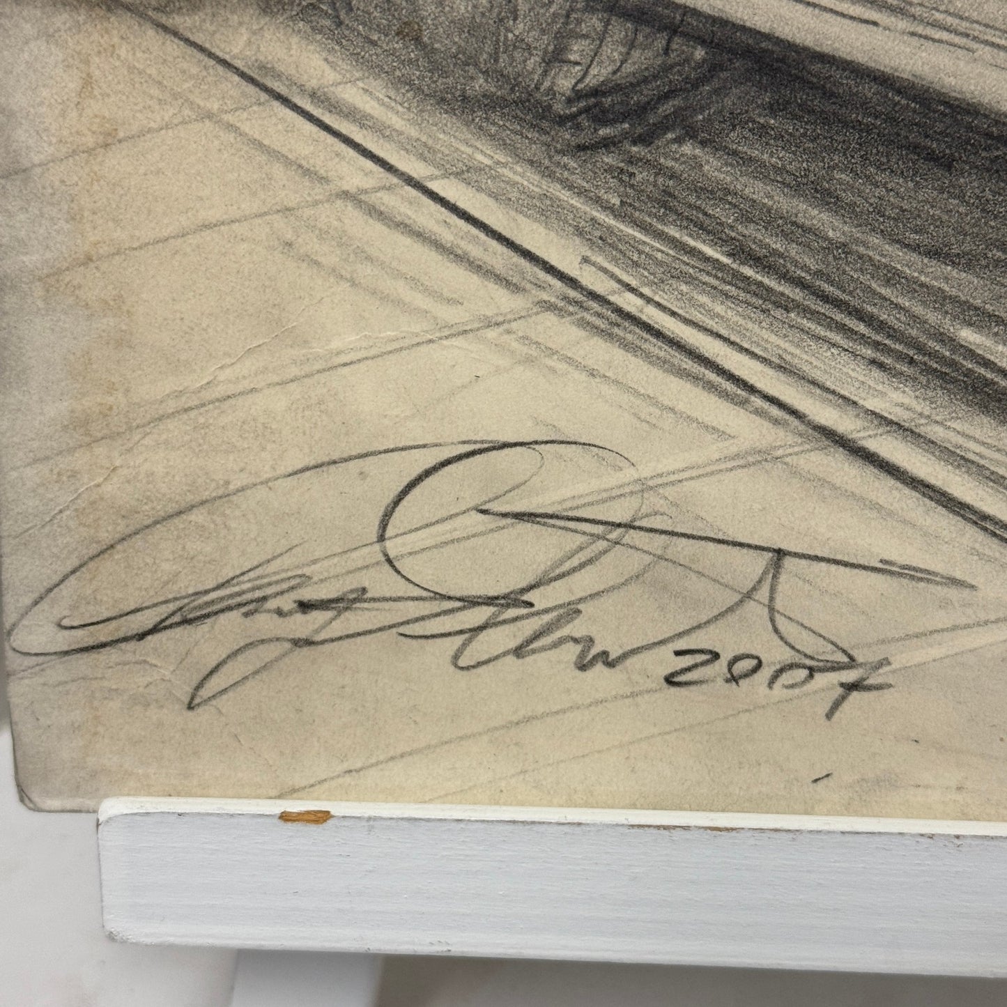 Dodge Charger Vintage Car Illustration Drawing Sketch Original Art Signed