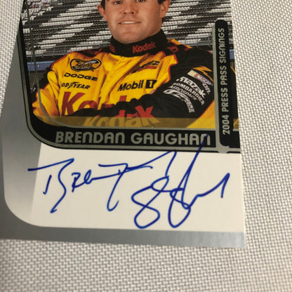 2004 Press Pass Signings Brendan Gaughan Autograph Auto Signed Card NASCAR