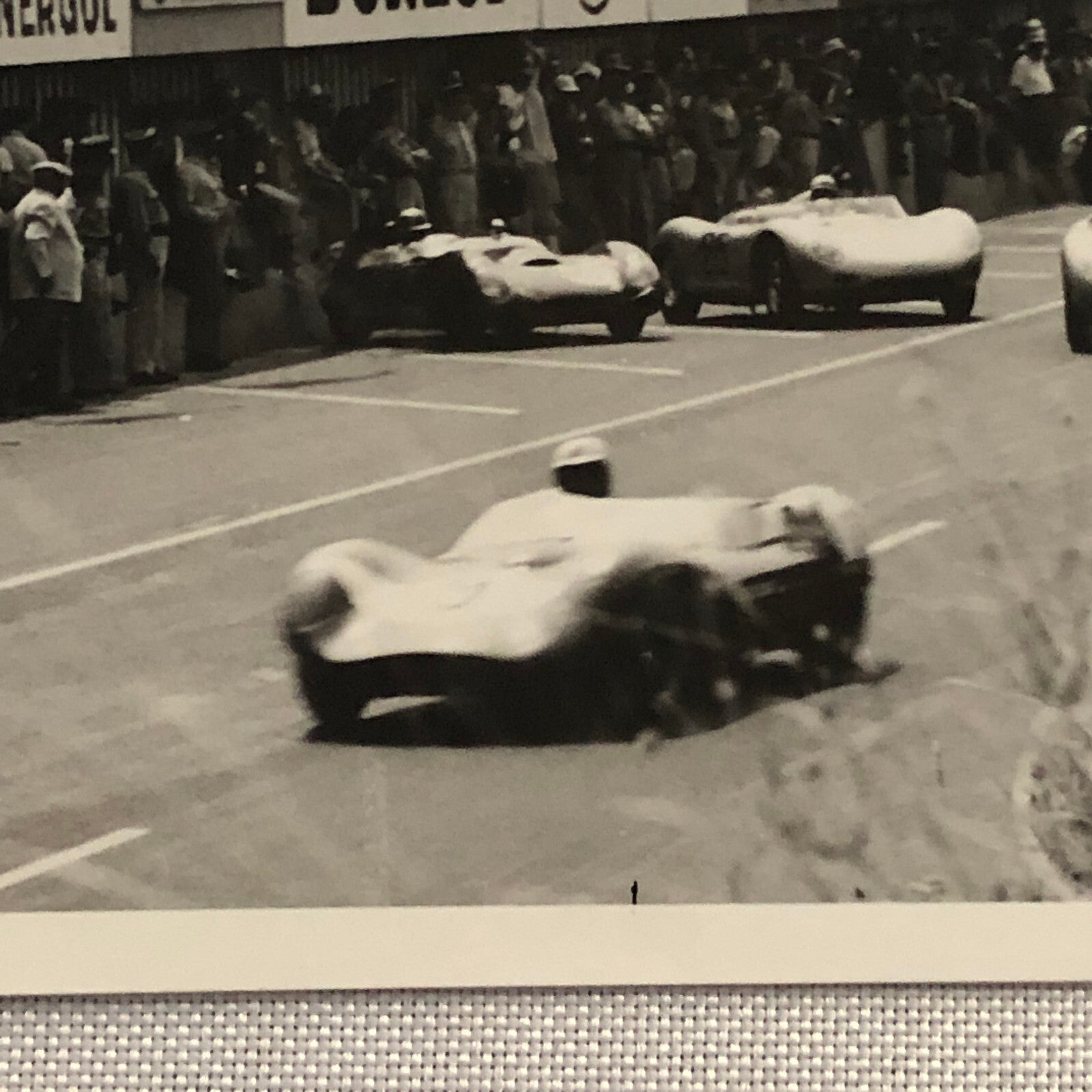 Vintage 1959 Racing Photo Photograph Print Race Cars Drivers 