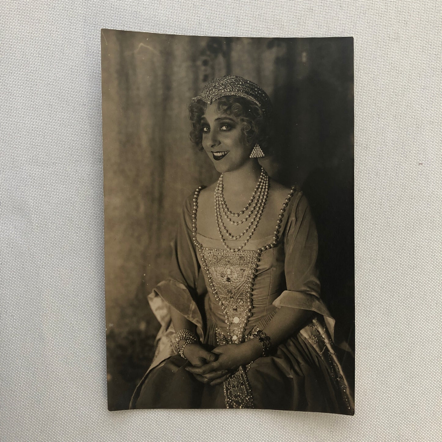 Press Photo Photograph French Stage Actress Yvonne Printemps in Costume 6x