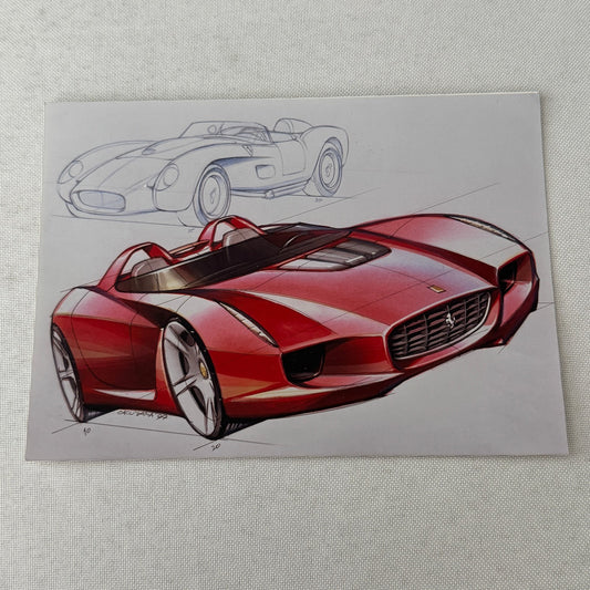 Ferrari Concept Car Prototype Sketch Photo Photograph Print 250 Testarossa