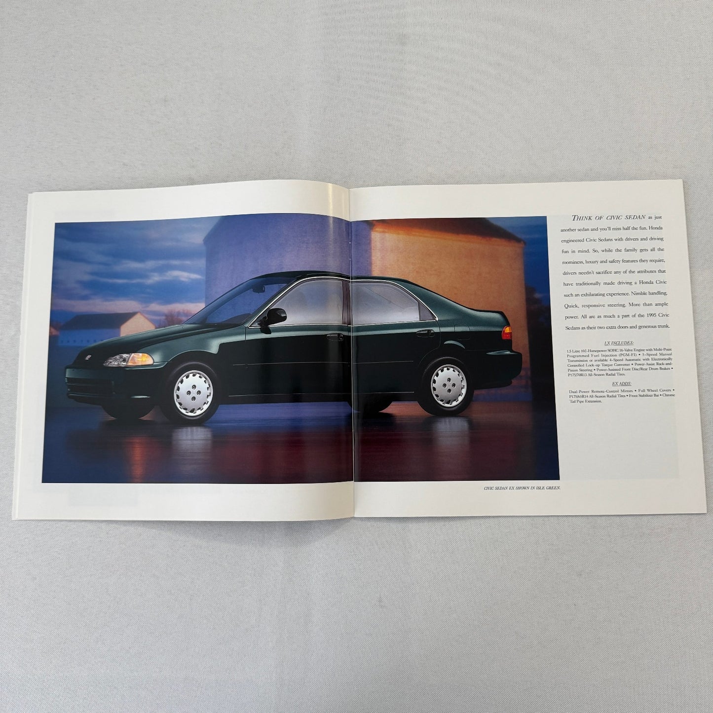 1995 Honda Civic Car Sales Brochure Catalog Hatchback Coupe Sedan Canadian