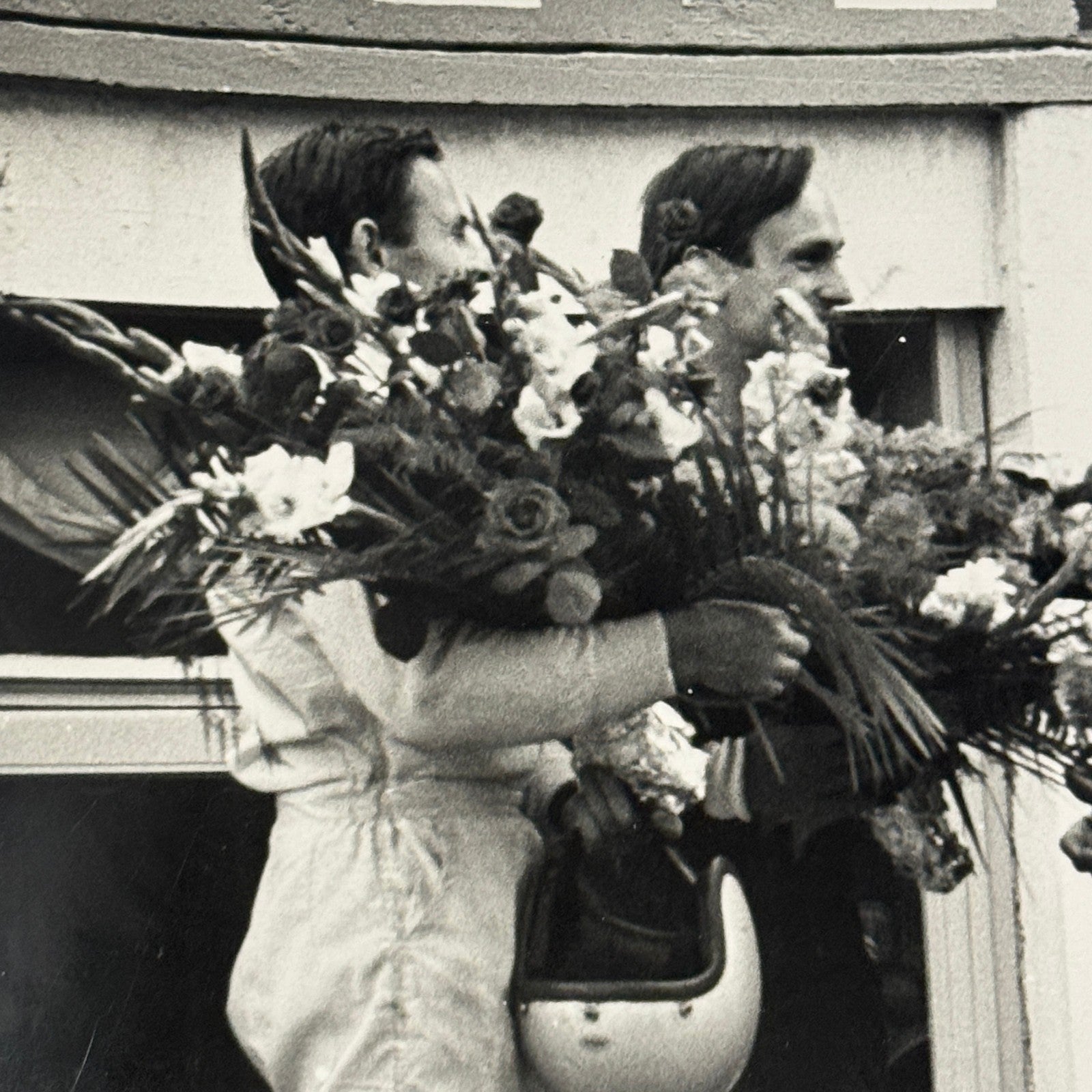 Vintage Racing Photograph Bruce McLaren Chris Amon Henry Ford II 1966 LeMans