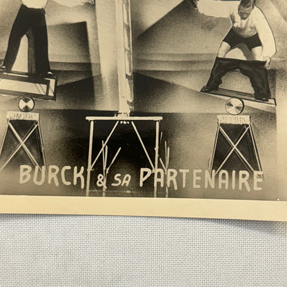 Vintage Circus Acrobat Balancing Act Photo Photograph Burck and Partner FRENCH