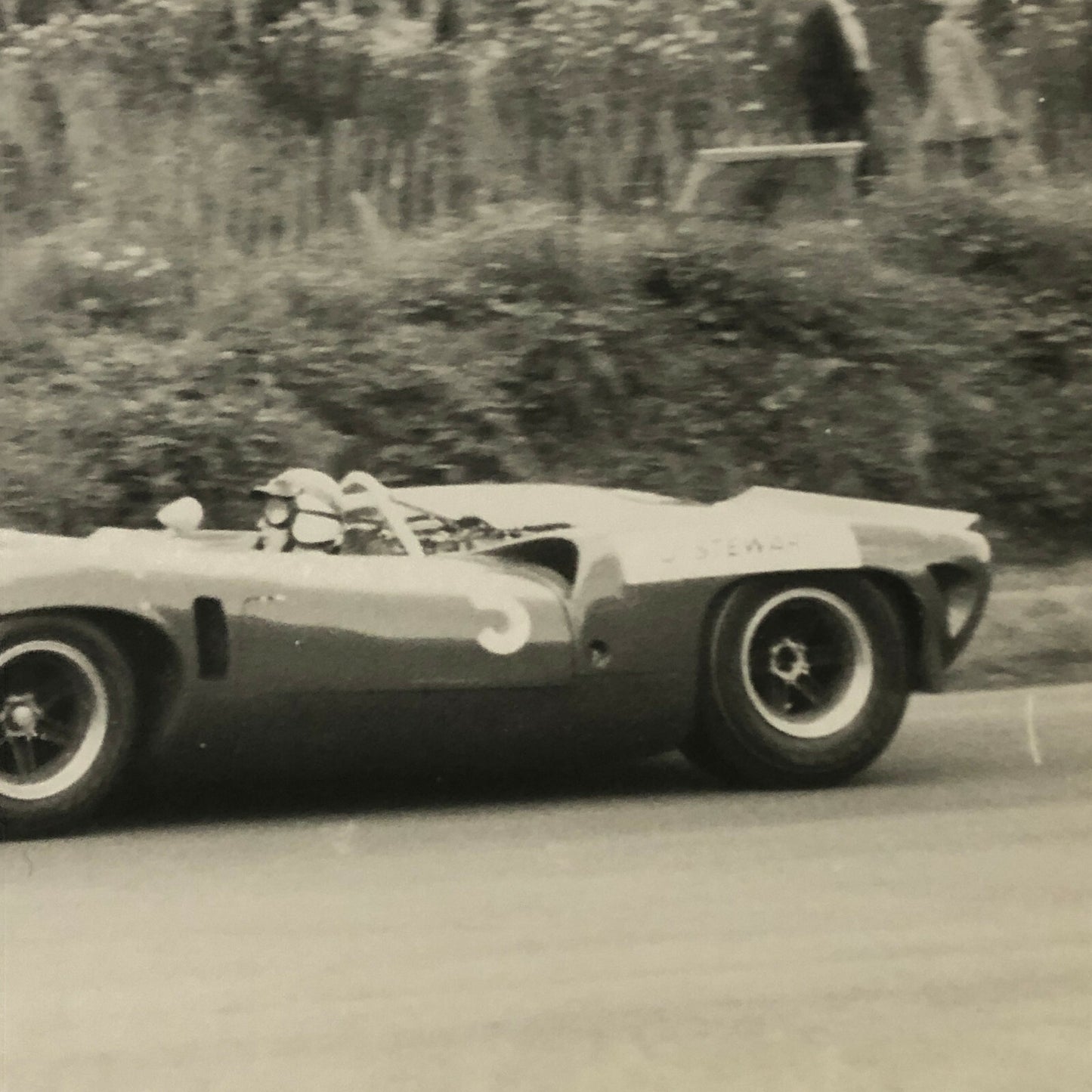 Vintage Racing Photo Photograph Print - Lola 70 Chevrolet Car J Stewart 