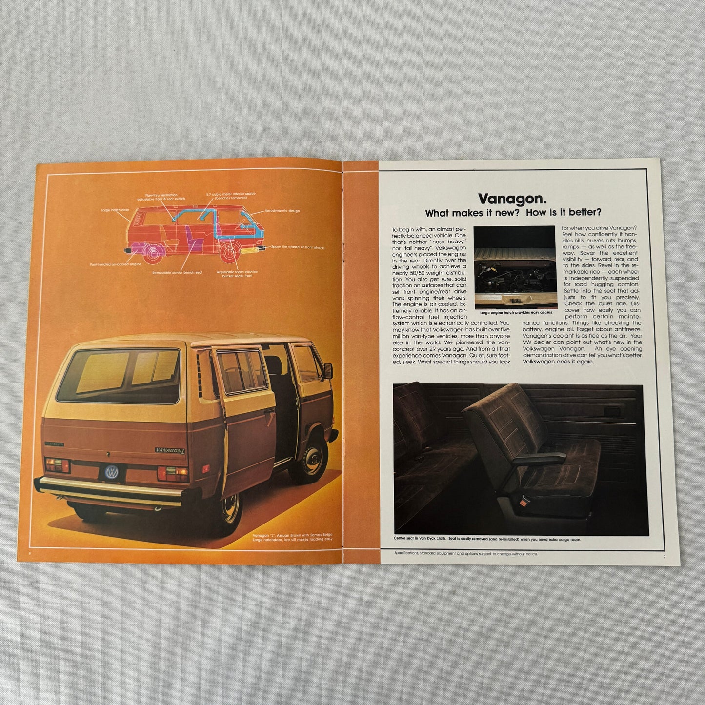1980 Volkswagen VW Vanagon and Camper Sales Brochure Catalog Advertising
