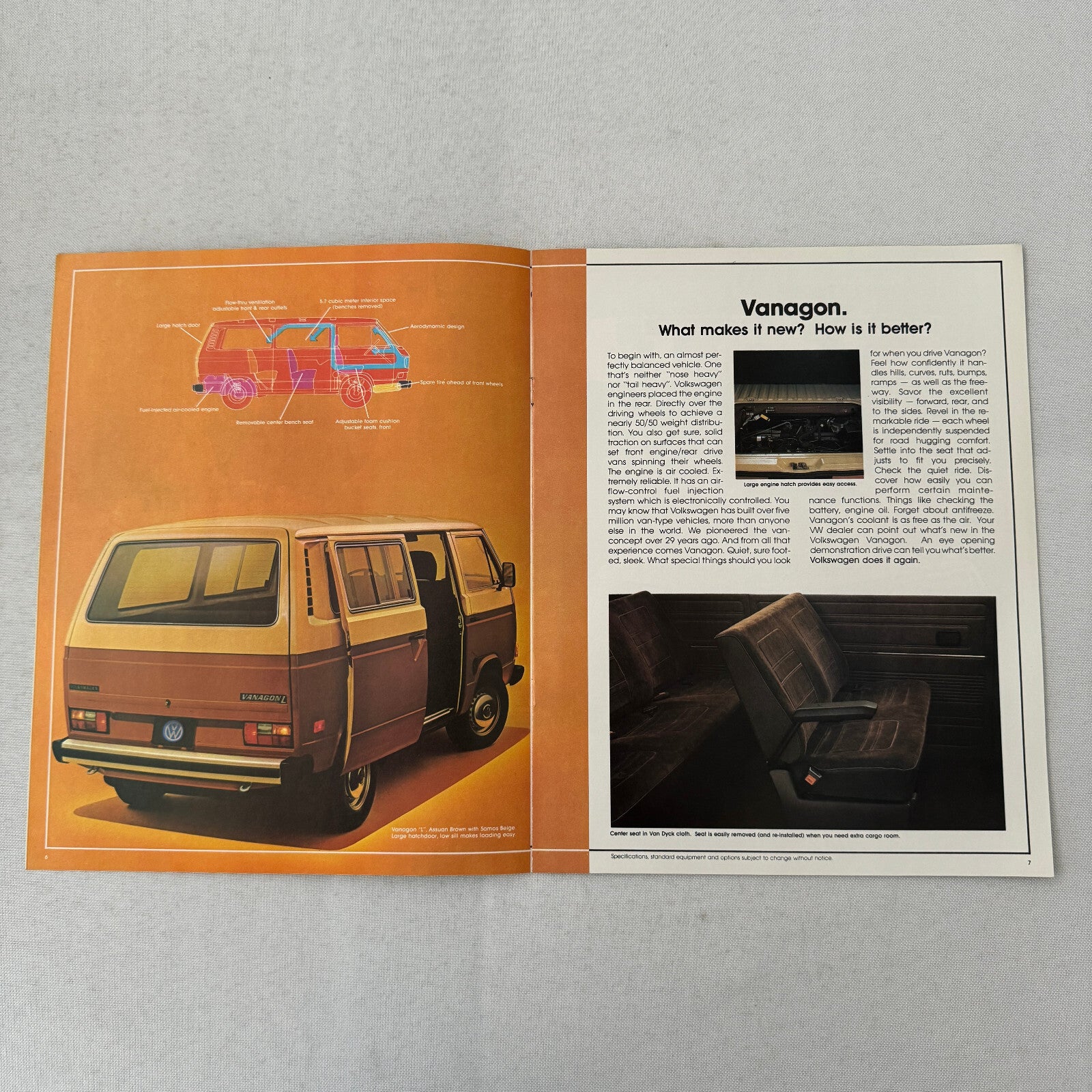 1980 Volkswagen VW Vanagon and Camper Sales Brochure Catalog Advertising