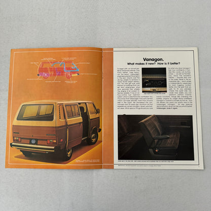 1980 Volkswagen VW Vanagon and Camper Sales Brochure Catalog Advertising