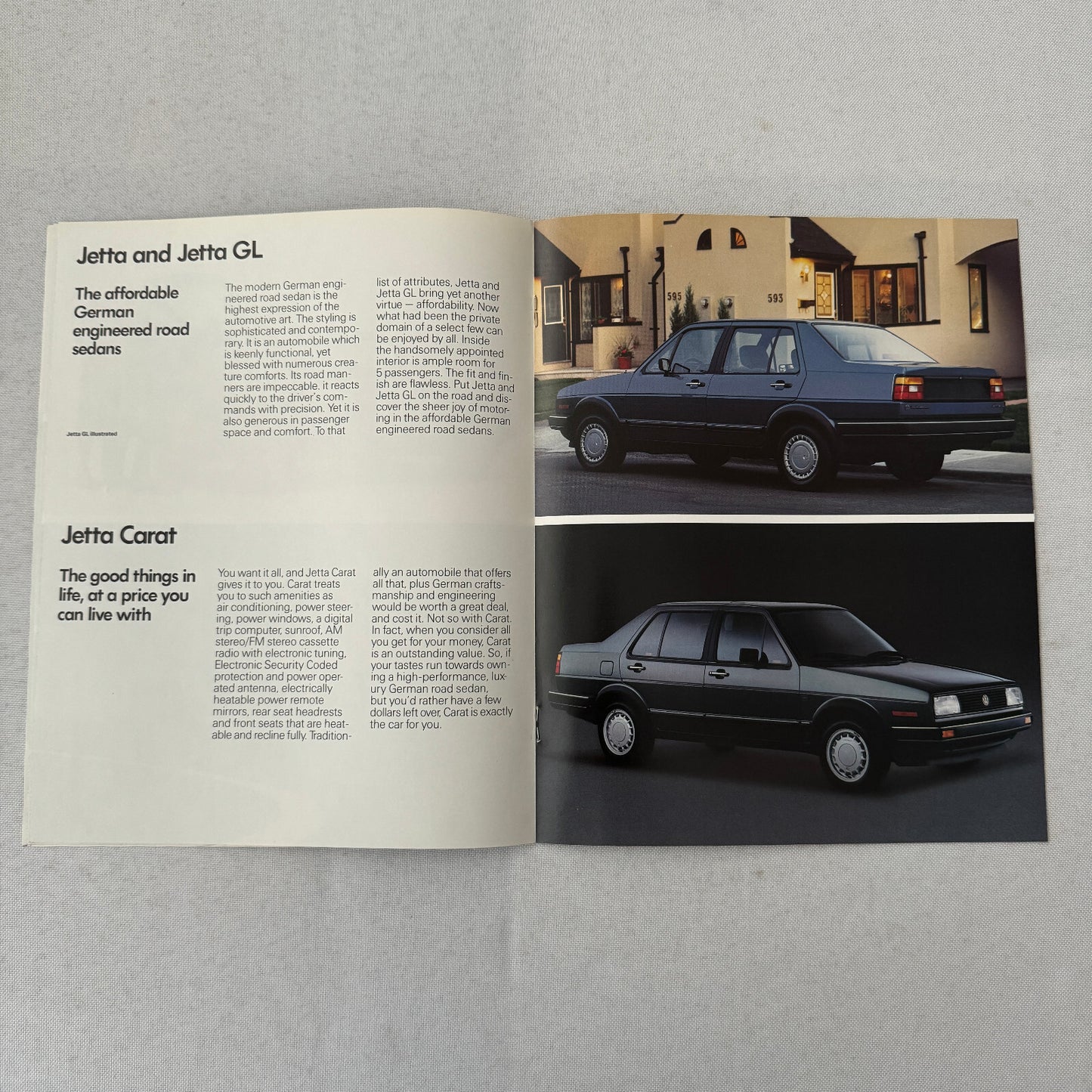 1987 Volkswagen VW Car Sales Brochure Catalog Scirocco Jetta Cabriolet Golf Fox