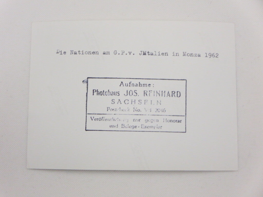 Vintage 1962 Monza Italian Grand Prix Start Racing Photograph Photo Image Flags