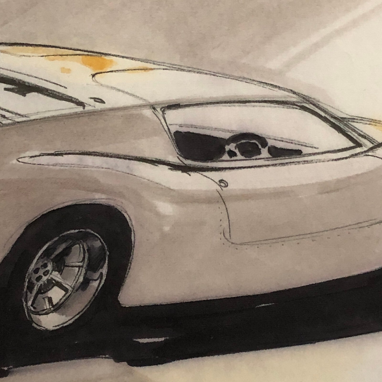 Styling Concept Automobile Illustration Art Drawing Sketch Vintage 1967 NOTTRODT