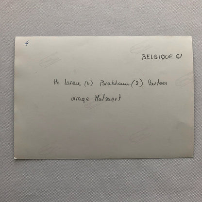 Vintage 1961 Racing Photo Photograph John Surtees Bruce McLaren Jack Brabham 