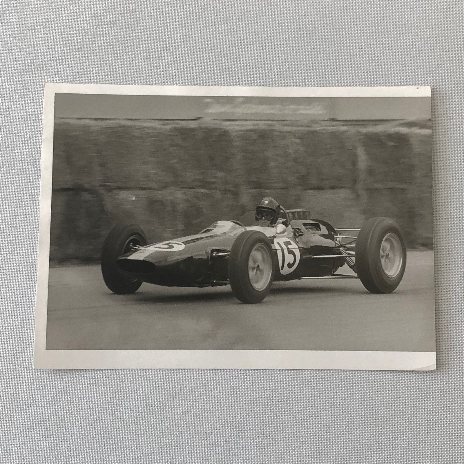 Vintage Grand Prix Racing Car Driver Photo Photograph Print