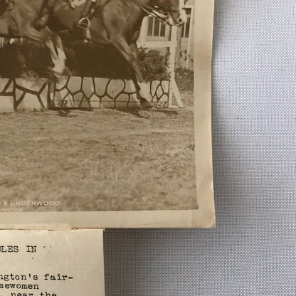 Press Photo Photograph Show Horse Jumping Fort Myer 1932