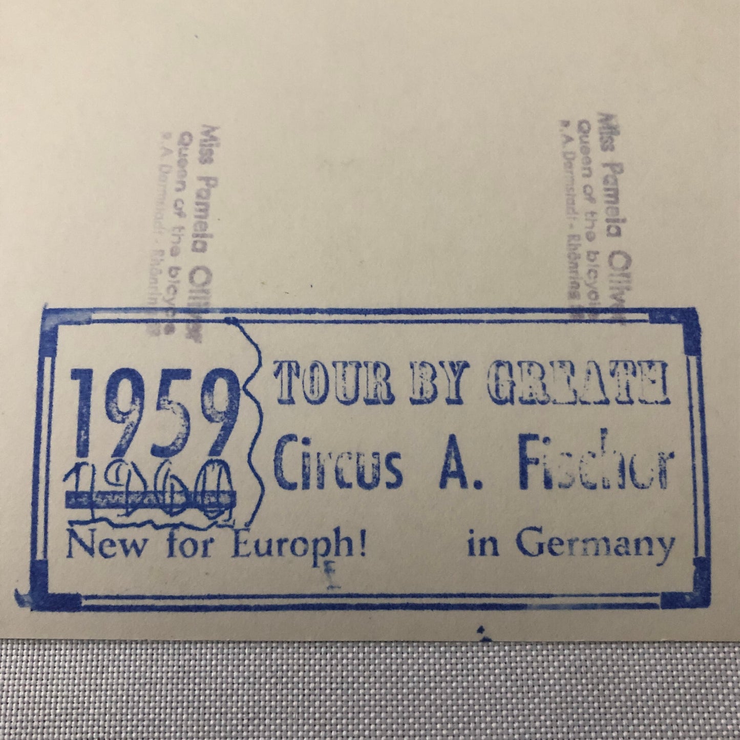 Circus Performer Clown Unicycle Photo Photograph Vintage Circus A Fischer 1959