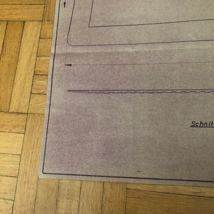 Vintage Porsche Reutter & Co Coachbuilder Factory Part Blueprint Document German