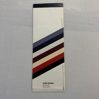 1984 Saab 99 and 900 Colour and Upholstery Brochure Catalog German French Text