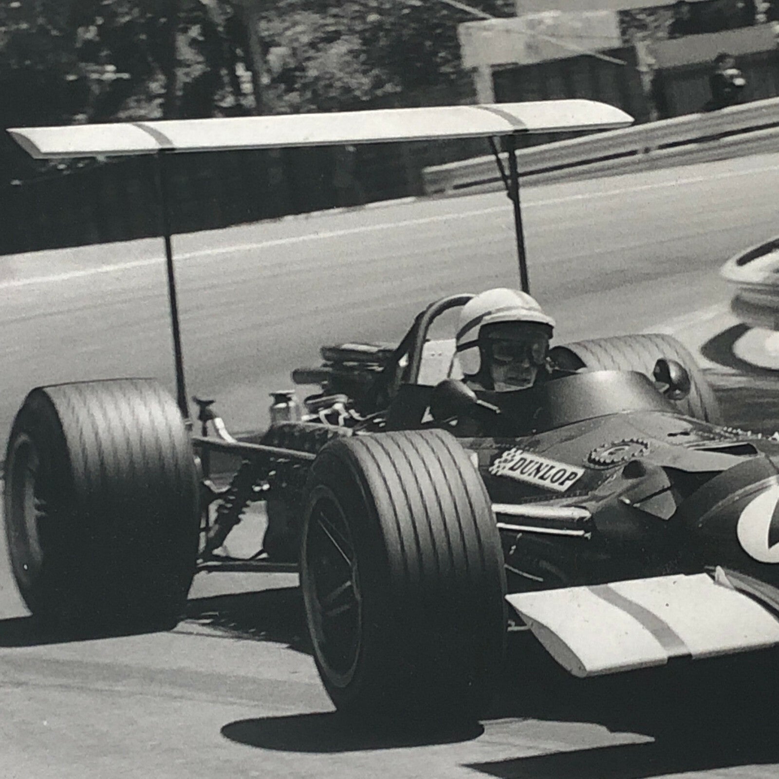 Vintage 1969 Barcelona Grand Prix Racing Photo Photograph John Surtees BRM Car