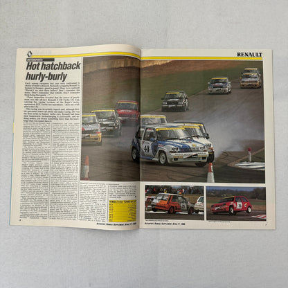 1986 Renault Racing Autosport Supplement Formula One F1 Renault 5GT Turbo ELF +