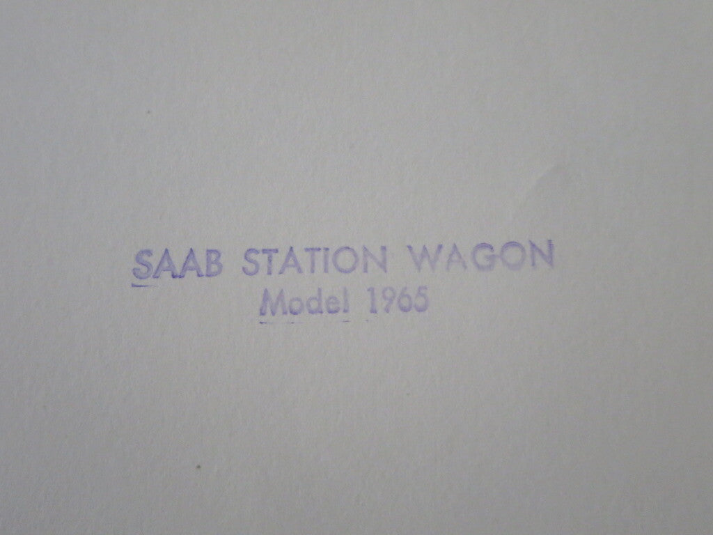 Vintage 1965 Saab Station Wagon Press Photo Photograph Image 