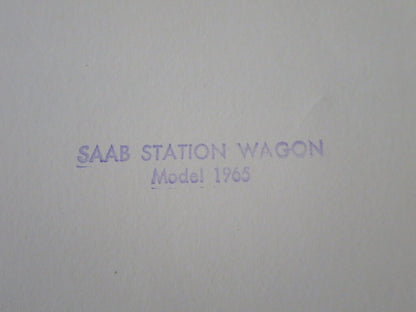 Vintage 1965 Saab Station Wagon Press Photo Photograph Image 