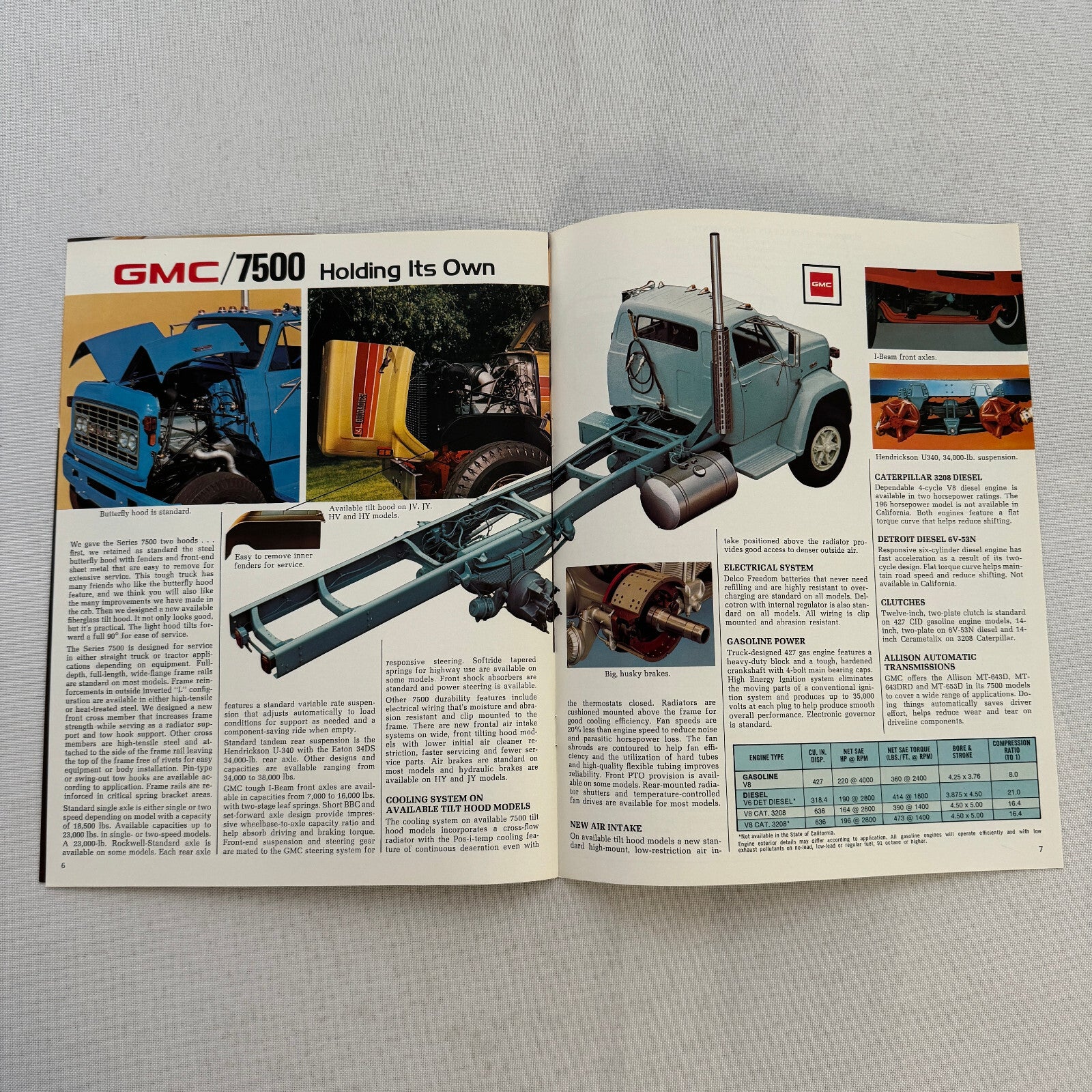 GMC 7500 Series Truck Sales Brochure Catalog Advertising