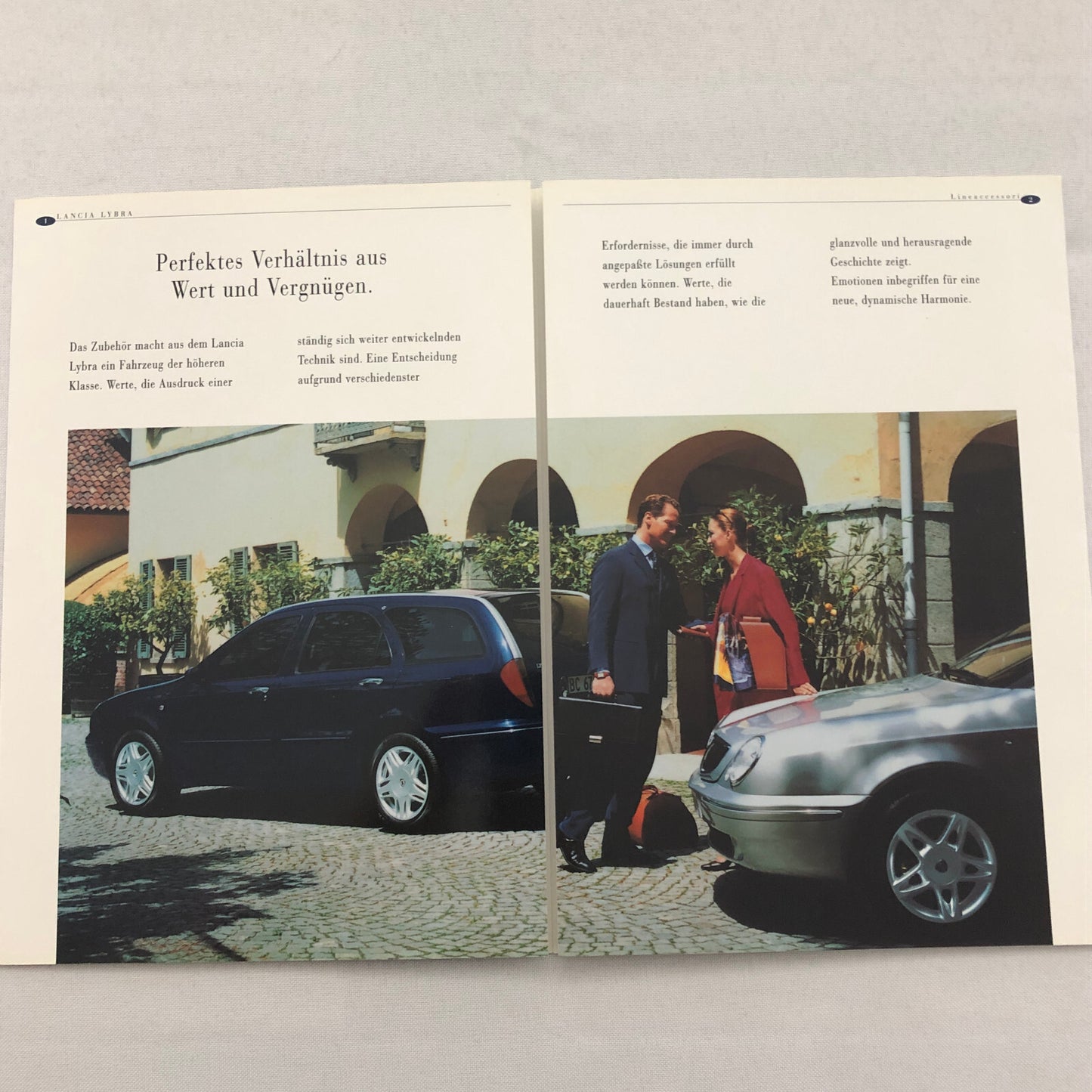 Lancia Lybra Car Sales Brochure Catalog GERMAN Text European Harrison Ford