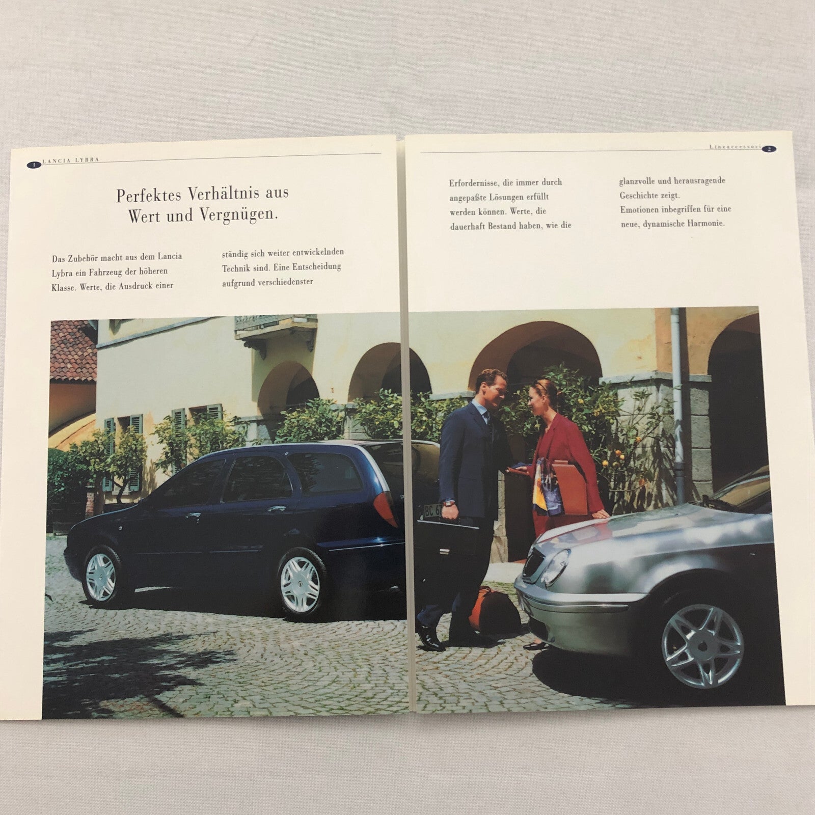 Lancia Lybra Car Sales Brochure Catalog GERMAN Text European Harrison Ford