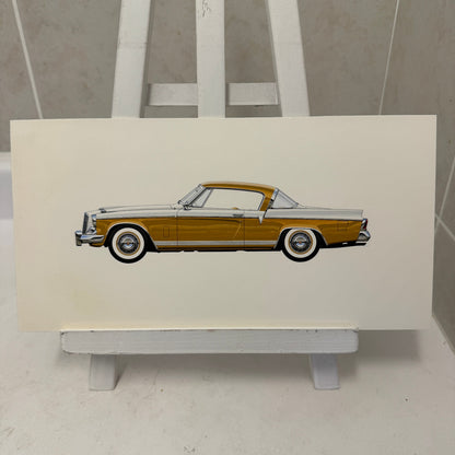 1956 Studebaker Golden Hawk Automobile Illustration Art Drawing Hand Drawn