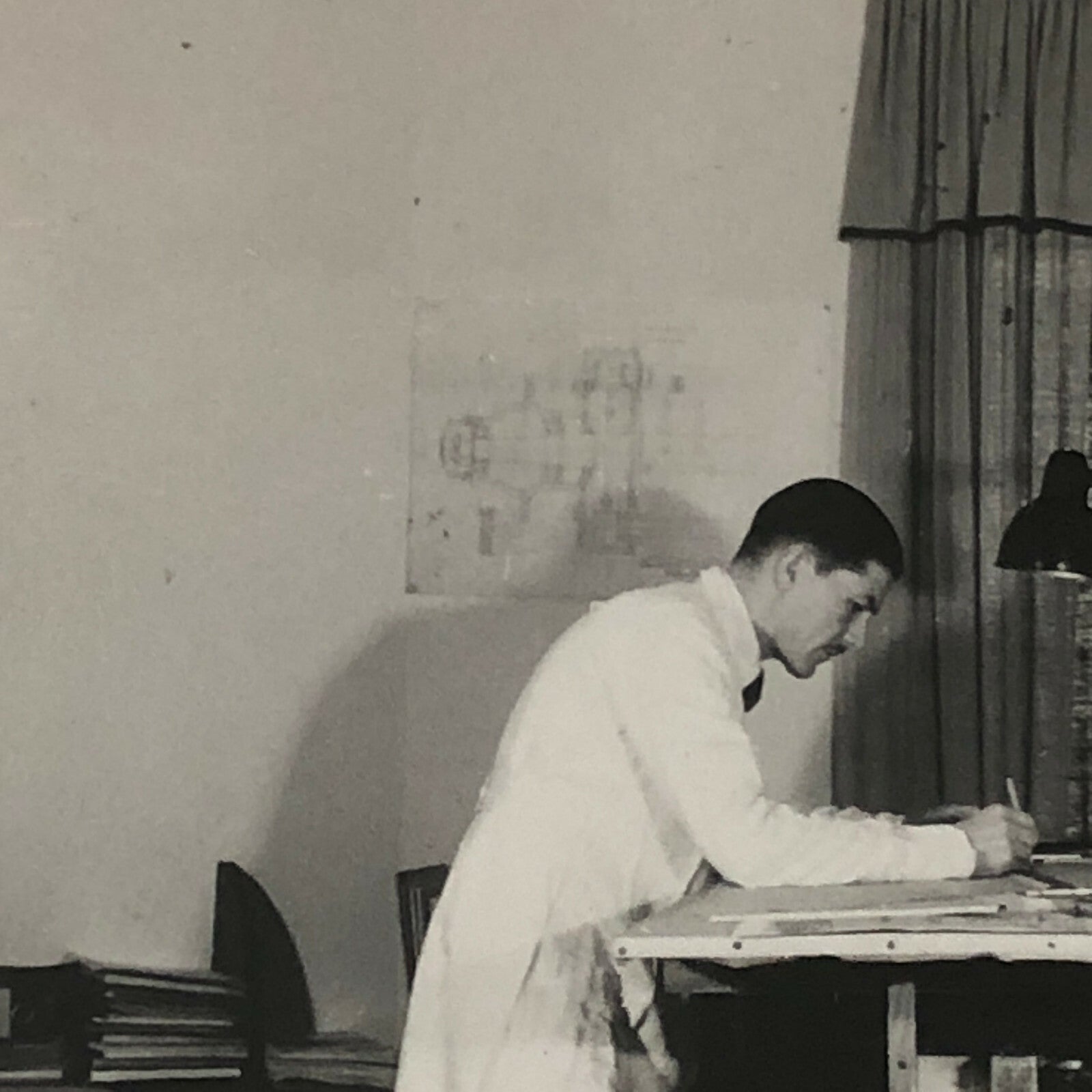 Vintage Photo Photograph of a Car or Truck Designer Engineer - Mercedes Benz 