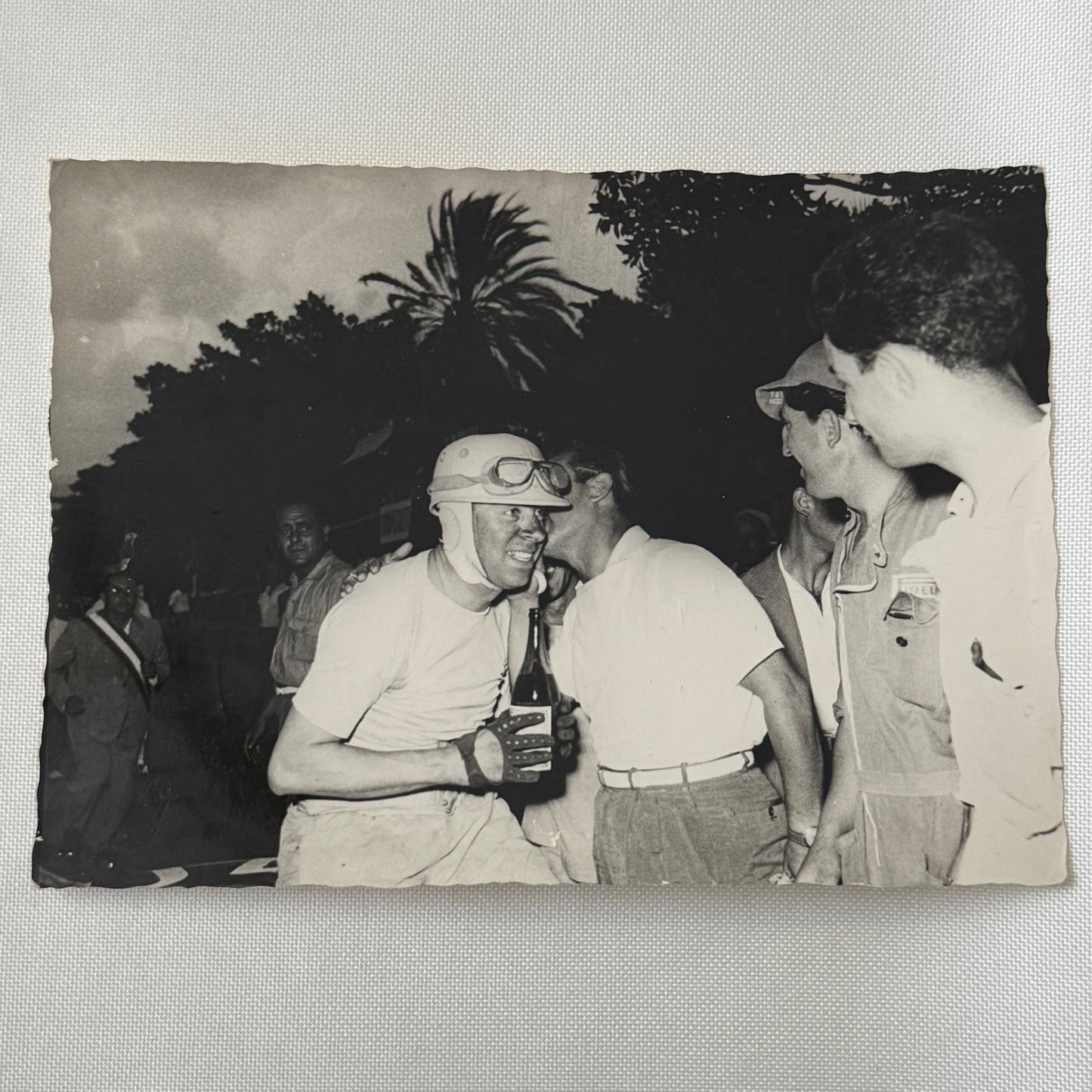 Vintage Racing Driver Photo Photograph Unidentified