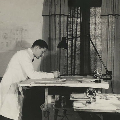 Vintage Photo Photograph of a Car or Truck Designer Engineer - Mercedes Benz 