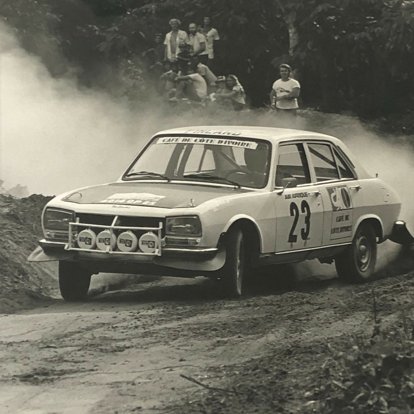 Vintage Rally Racing Photo Photograph 1974 Rallye du Bandama Car