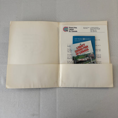 1984 Labatt Montreal Canadian Grand Prix F1 Formula One Press Kit Brochure