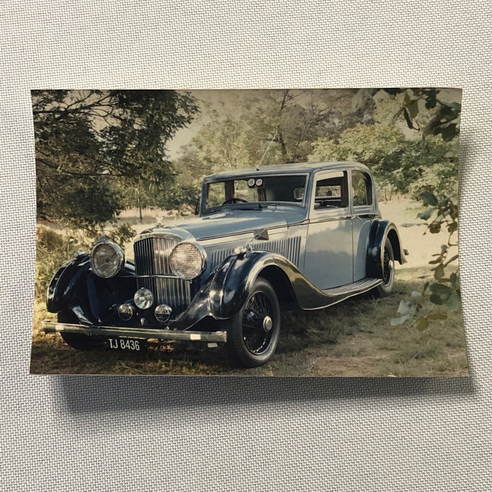 Vintage 1936 Bentley Car Photo Saloon Automobile Photograph Lot of 2
