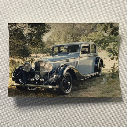 Vintage 1936 Bentley Car Photo Saloon Automobile Photograph Lot of 2