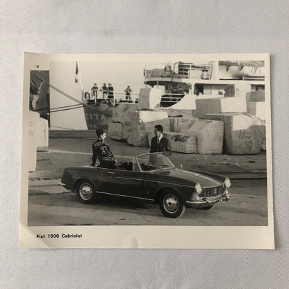Fiat 1500 Cabriolet Convertible Factory Press Photo Photograph
