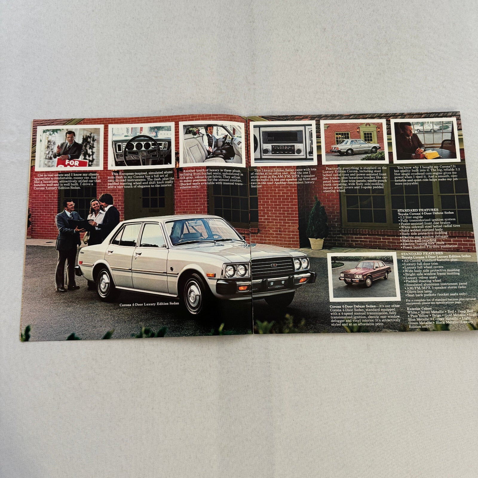 1978 Toyota Corona Car Sales Brochure Catalog Custom Sedan Deluxe Wagon Luxury