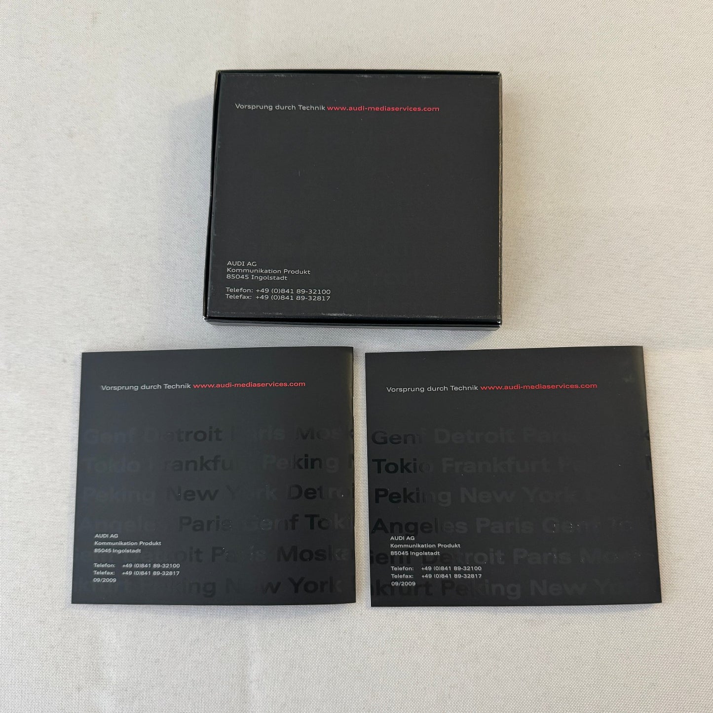 2009 Audi Factory Press Kit Photo CD Brochure Audi R8 Spyder S5 Sportback