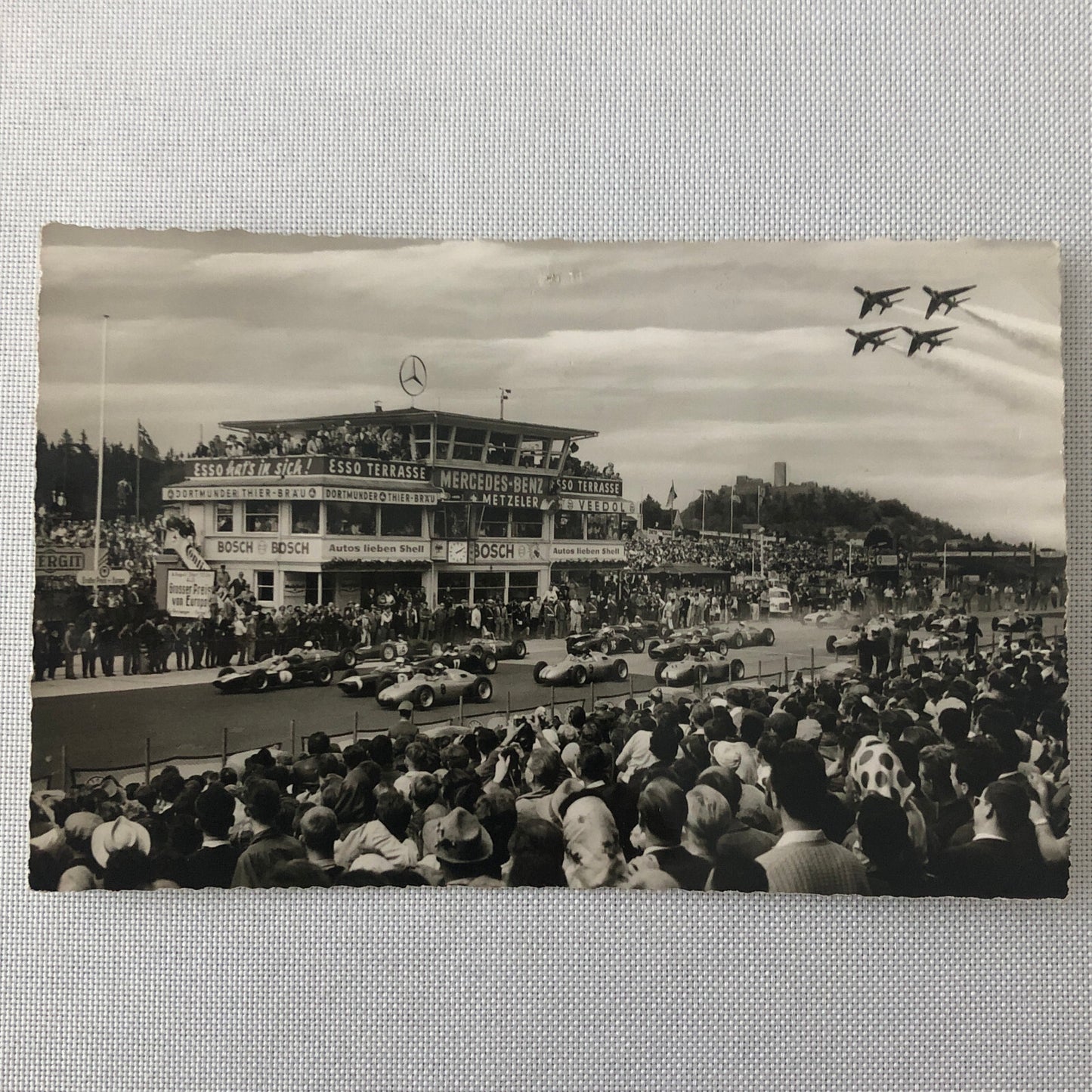 Vintage Nurburgring Racing Photo Postcard Post Card