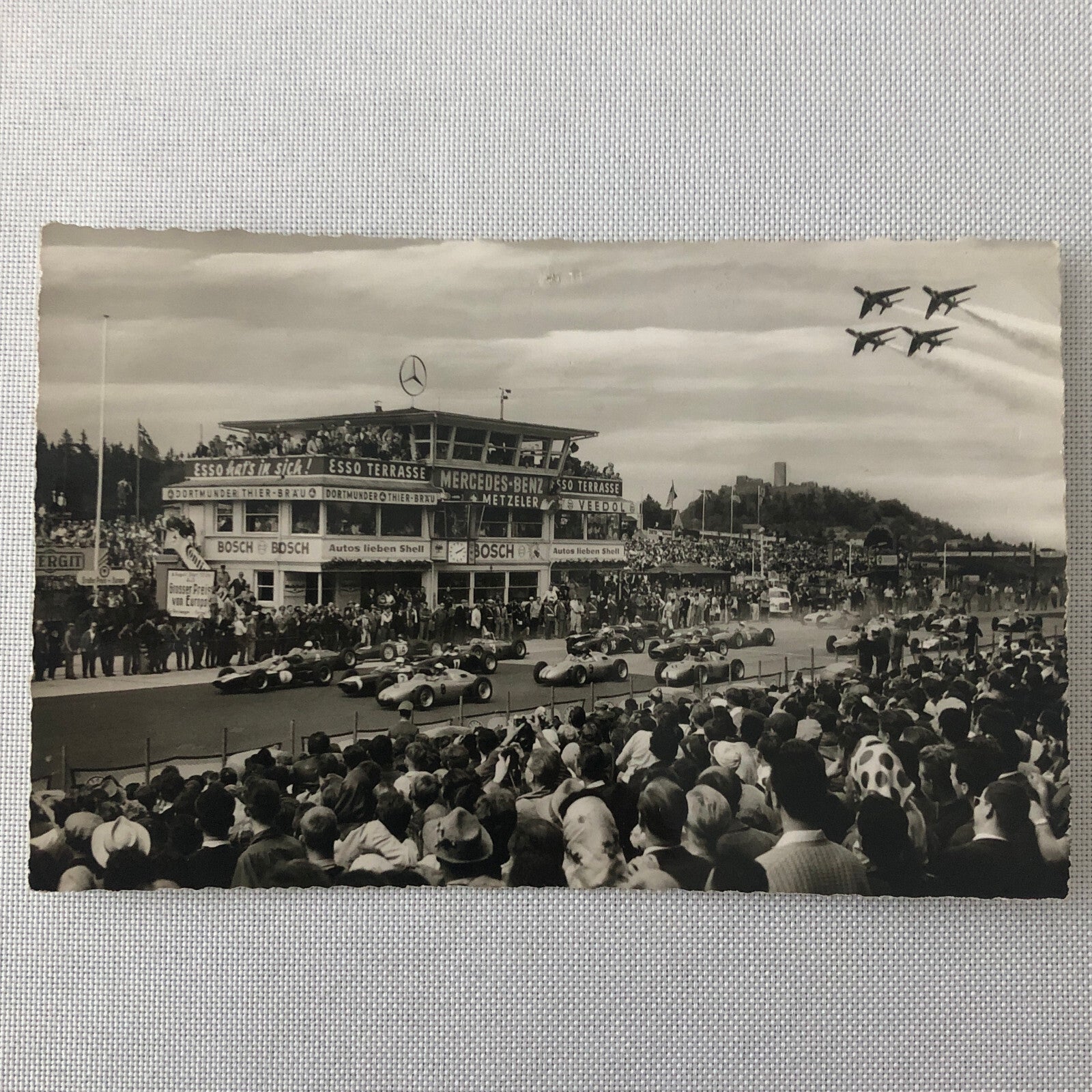Vintage Nurburgring Racing Photo Postcard Post Card